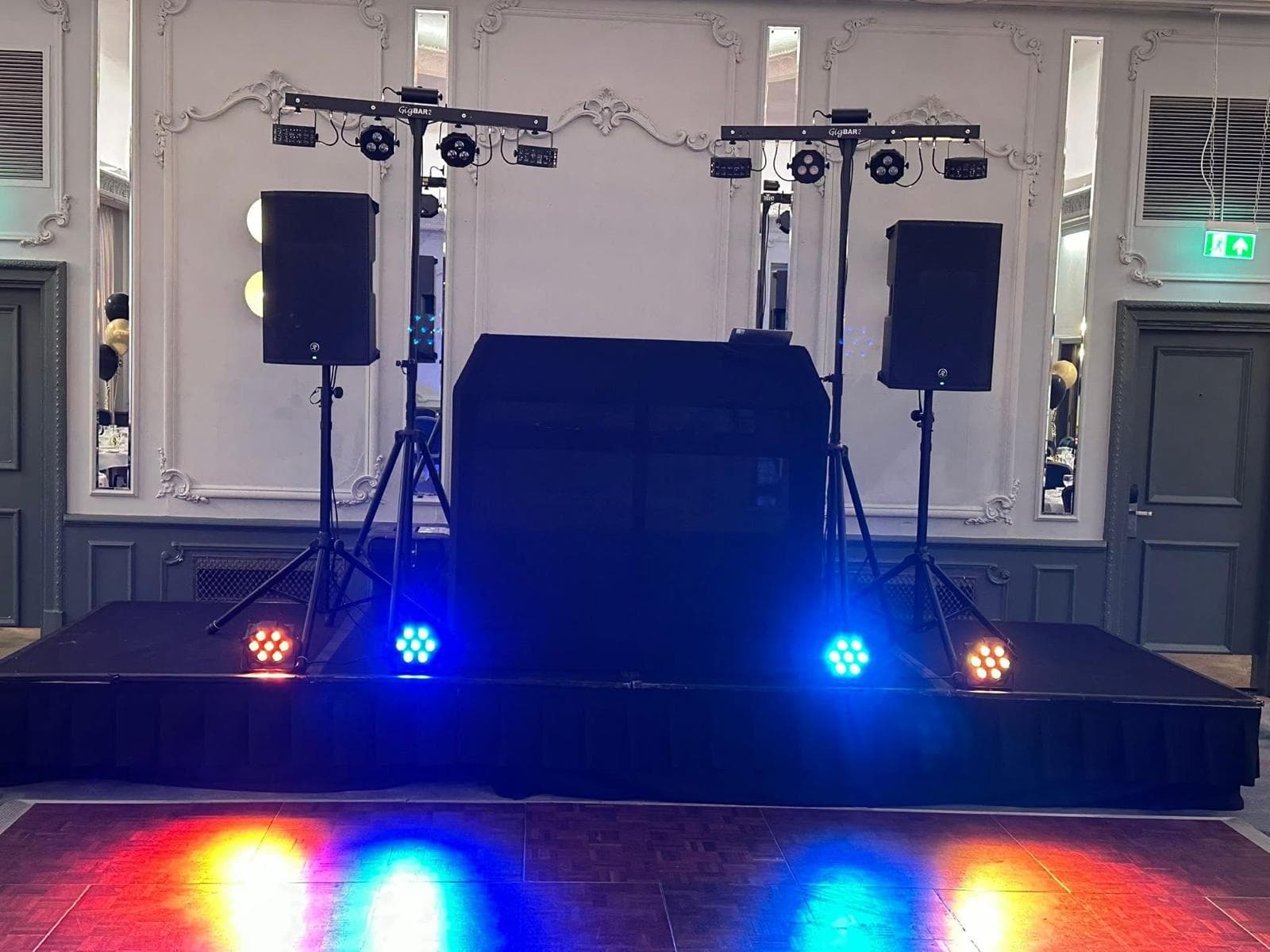 Event lighting and DJ booth